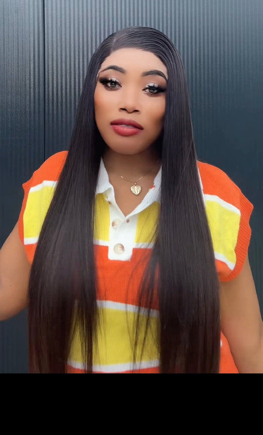 Luxury bone straight 26inch with 5x5 closure